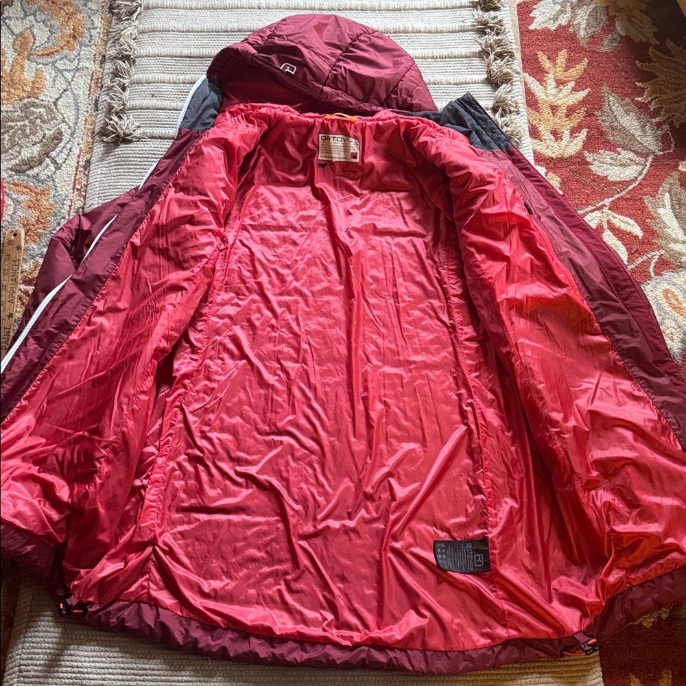 Ortovox Swisswool Verbier parka wool ski jacket berry red women’s large amazing - Picture 2 of 16